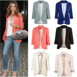 2021 New Spring Ladies Blazer Z Długim Rękawem Blask Kobiety Kurtka Kurtka Kobiet Kobieca Blazer Femme Blue White Black Blazer X0721