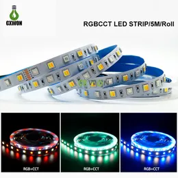 LED RGBCCT Strips Light DC12V SMD5050 60LEDs/M 3A Power Flexible RGBW RGBWW Tape Lighting With Smart SPI WiFi Controller