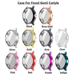 Watch Case For Fossil Gen 5 Carlyle Protective Cover All Inclusive TPU Electroplating Gen5 Shell