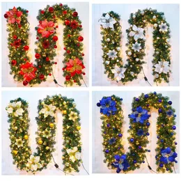 LED Tree Hanging Ornament Rattan Colorful Decoration For Christmas Party Wedding Home Outdoor Garland Wreath Decoration