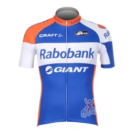 Cykling Jersey Pro Team Rabobank Mens Sommar Snabb Torka Sport Uniform Mountain Bike Shirts Cykel Toppar Racing Kläder Utomhus Sportkläder Y21042322