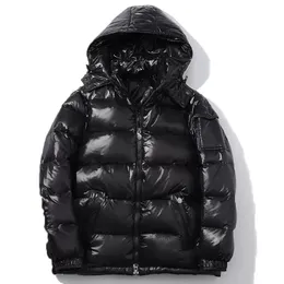 冬のメンズウィンタークラシックブラックパーカーヒップホップファッションジャケット防水快適なダウンジャケット