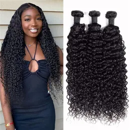 10A Virgem Brasileira Cabelo Malásia Peruano Mongólio Indiano Não Transformido Jerry Curly Brazilian Hair 3 Bundles Melhor Cabelo Humano Tecer