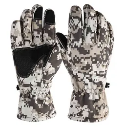 Winter camouflage hunting gloves warm non-slip fishing gloves waterproof touch screen ski camping gloves 220112
