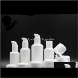 Office School Business Industrial Downot 2021 50pcs/działka 40 ml 100 ml 120 ml biały ceramiczny napełniony szklany szklany szklany balsam do butelek