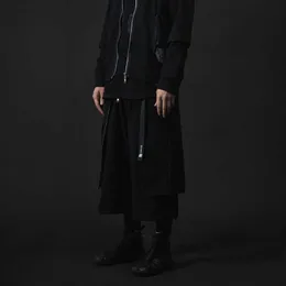 Pupil travel samurai pants ankle length double layered hidden molle techwear ninjawear streetwear X0723