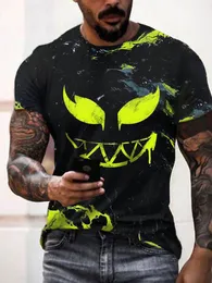 Men's T-Shirts Grimace Print Short Sleeve T-shirt Loose Summer Top Polyester Material Men Tshirts O-neck Sweatshirts