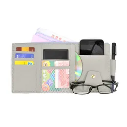 Zipper Multifunktion Bil Sun Visor Holder SunShade CD Storage Case Interior Organizer Pen Kort Coin Clip Bag Folder Plånbok