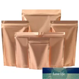Wholesale 100ピースマットゴールドアルミホイルジップロック包装袋ヒートシール青銅ペットフードネイルパウダーキッチンスパイスポーチ工場価格専門家設計品質