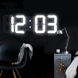 Amproo Duża LED Cyfralna Cyfralna ściana Wall Night Light Wyświetlacz stół Desktop Zegar Alarm z salonu