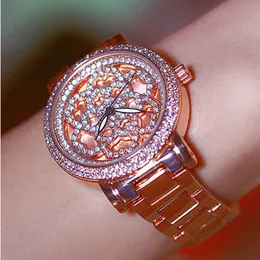 BS蜂の姉妹の女性が有名な高級ブランドのローズゴールドの女性を見るDiamond Dress女性の腕時計モントトレム210527
