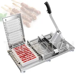 Stainless Steel Manual Kitchen Mutton Kebab Machine Hand Bbq Bamboo Skewer Beef Satay String Making Maker