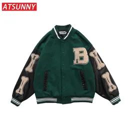 ATSUNNY Winter Coat Men Hip Hop Men Baseball Jacket Harajuku Retro Varsity Jacket Casual Jacket Fashion Coat Streetwear Tops 210819