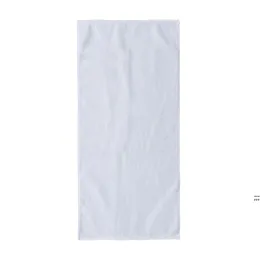 40 * 110 Сублимационные полотенце Полиэстер хлопчатобумажные сублимационные пробелы полотенца белый термический перенос лица ткани для печати мышка для печати Rra10850