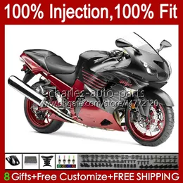 Injection Bodys For KAWASAKI NINJA ZX 14R 14 R ZZR 1400 CC ZZR1400 06 07 08 09 10 11 4No.87 ZX14R ZZR-1400 06-11 ZX-14R 2006 2007 2008 2009 2010 2011 OEM Fairing glossy black