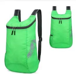Ny Unisex Folding Backpack Ultra Light Shoulder Bags Vikbar Rese Vandring Camping Stor Ryggsäck Totes Portable Sport Gym Storage Bag