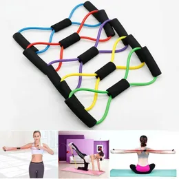 Yoga Fitness Resistance Bands 8 Chest Expander Rope Workout Muscle Training Equipment Rubber Elastic For Sports Exercise Accessories