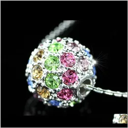 Pingentes jóias entrega 2021 pavão de pavão multi-cor, branco claro, rosa, bola azul colar de cristal austríaco csn092 colar
