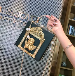 wholesale women bag fashion Baroque Angel handbag custom diamond drill dinner party personalized pearl handbags shoulder bags 1008