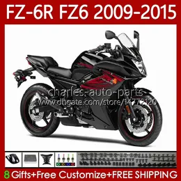 MOTO-Körper für Yamaha FZ6 FZ 6 R N 600 6R 6N glänzend schwarz FZ-6N 09–15 Karosserie 103Nr Verkleidungen