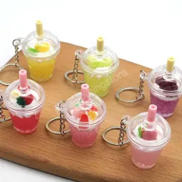 Cute Fashion Acrylic Fruit Ice Cream Keychain Bag Pendant Key ring For Women Car Accessories Beach Party Gift