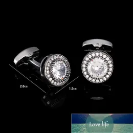 FLEXFIL Luxury shirt cufflinks for men's Brand cuff buttons cuff links gemelos High Quality crystal wedding abotoaduras Jewel231L