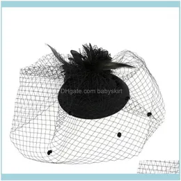 Aessories ツール Hair ProductsAesssories Fascinators 帽子ピルボックスハットカクテルパーティー帽子女の子と女性のための