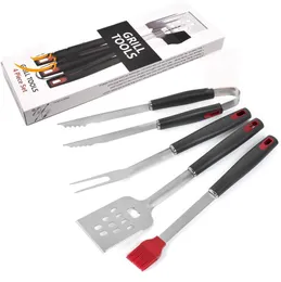 Stainless Steel Barbecue Tools sets Cooking Professional Outdoor BBQ Utensils Accessories Kit 4 Pieces Set ZYY964