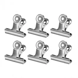 22/31/38/50mm Round Metal Grip Clips Rose Gold Bulldog Clip Stainless Steel Ticket Paper Clip For Tags Bags Office