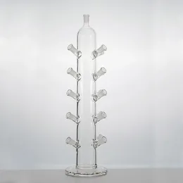 Unique Shape Glass Bongs Clear Water Pipes Hookahs 19" Tall 5mm Thick Oil Dab Rigs With 15 14mm Female Joint