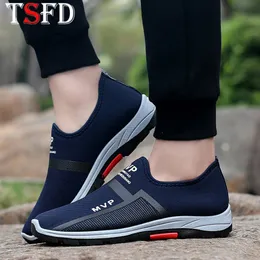 Slip-on Sport Shoe Man Mesh Sneakers Comfort Men's Running Shoes Plus Size Mens Shoes Sports Shoes Black Loafers Summer Shoe A0001