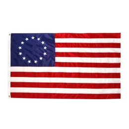 3x5FTS 210D Nylon Heavy Duty Haft Betsy Ross Flag American 1776 Szycie Stripes Stany Zjednoczone USA USA