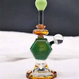 Mini Glass Bong Hookahs Vattenrör Färgglada bongs hårda rör DAB RIGS LITBUBLER BEAKER Återåterkallas oljerigg