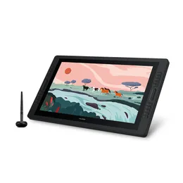 Huion Kamvas Pro 24 23.8 inç En Iyi Grafik 2 K QHD Tablet 120% S RGB Çift Dokunmatik Bar 20 Tuşları Kalem Ekran Monitör