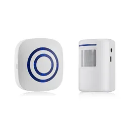 Outro hardware da porta 110v-240v Wireless Doorbell PIR PIR Sensor infravermelho Detector de movimento de entrada de sino de sino com transmissor de receptor EU/ US Plug