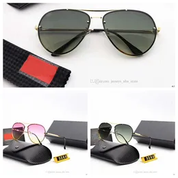 2021 Gafas de sol redondas clásicas Diseño de marca UV400 Gafas Marco de metal dorado Gafas de sol Hombres Mujeres Gafas de sol de espejo Polaroid Lente de cristal de moda