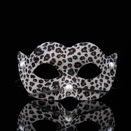 Party Masks 2021pvc Leopard mask make up party Dance Halloween Mask Decorate 4 color RRE8298