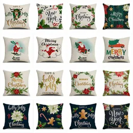 Kissenbezug Home Fashion Dekoration Dekokissenbezug Kissen Stoff Sofakissenbezug Weihnachten Buntes Flachs Hochwertige Materialien