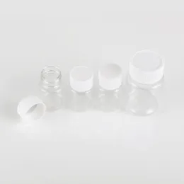 1 Sztuk 15 ml / 20 ml / 30 ml / 60 ml Plastikowe Pet Clear Puste butelki uszczelniające Solid Proszek Chemiczny Pojemnik Fiolki