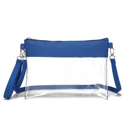 DHL50pcs Messenger Bags Women PVC Brief Transparent Waterproof Square Shoulder Bag Mix Colors