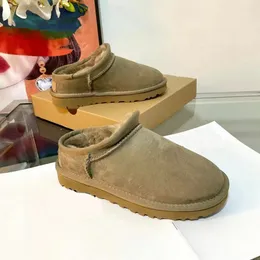 Direct Selling Wysokiej Jakości Wełna Buty Damskie Moda Skórzana Szycie Ciepłe Buty Zimowe Płytkie Usta Designer Buty Show Street Snow Boot Dopasowanie Rozmiar 35-40