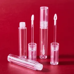 Packing Bottles Lip Gloss Tube Empty 5ML Lipgloss Tubes Round Transparent Lips Gloss-Tubes With Wand Clear Home Accents T2I52808