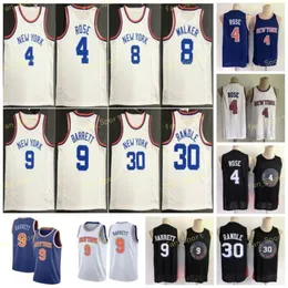 75 -й город заработал издание RJ R.J.9 баскетбольные майки Barrett 8 Walker Derrick 4 Rose Julius 30 Randle Men Ed Size S-3XL