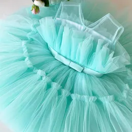 Dziewczyny Dresses Baby Girls Sukienka na Boże Narodzenie Berbeć 1st Urodziny Ubrania Tulle Elegancka Wedding Party Suknia Tutu Dzieci Księżniczka Dziewczyna