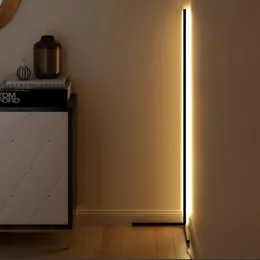 Lâmpadas de chão Lâmpada LED nórdica moderna simples canto branco de canto branco luz para sala de estar quarto atmosfera interior em pé devas de piso interior lâmpadas