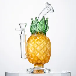 Hookah ananas bong rör tjocka glasögon vatten heady oljeplattor rökning glas bongs holografiska regnbåge rökrör återvinning dab rig vax bubbler 14mm skål grossist