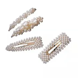 Koreański stylowe barrettes Pearl Handmade Linia rybacka z koralikami, kropli wody, grzywki i akcesoria do włosów kwiatów