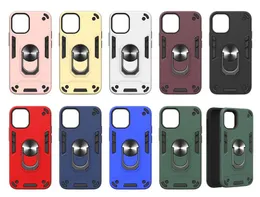 360 Kickstand ShockoProof Cover Car Holder Magnetic Ring Hybrid Fodral för iPhone 13 Pro max 12 mini 11 Pro XR XS 6g 7g