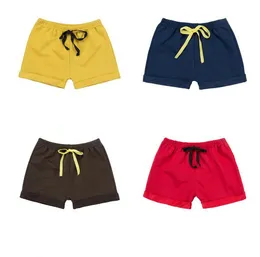 Småbarn Korta byxor Bomull Barnflicka Panties Solid Färg Barn Pojke Shorts Kids Beach Korta Sportbyxor Barnkläder 8 Färger DW5403