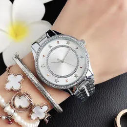 Herren-Digital-Armbanduhren, Marke, Kristall-Design, Uhren, Damen-Mädchen-Stil, Metall, Stahlband, Quarz-Armbanduhr